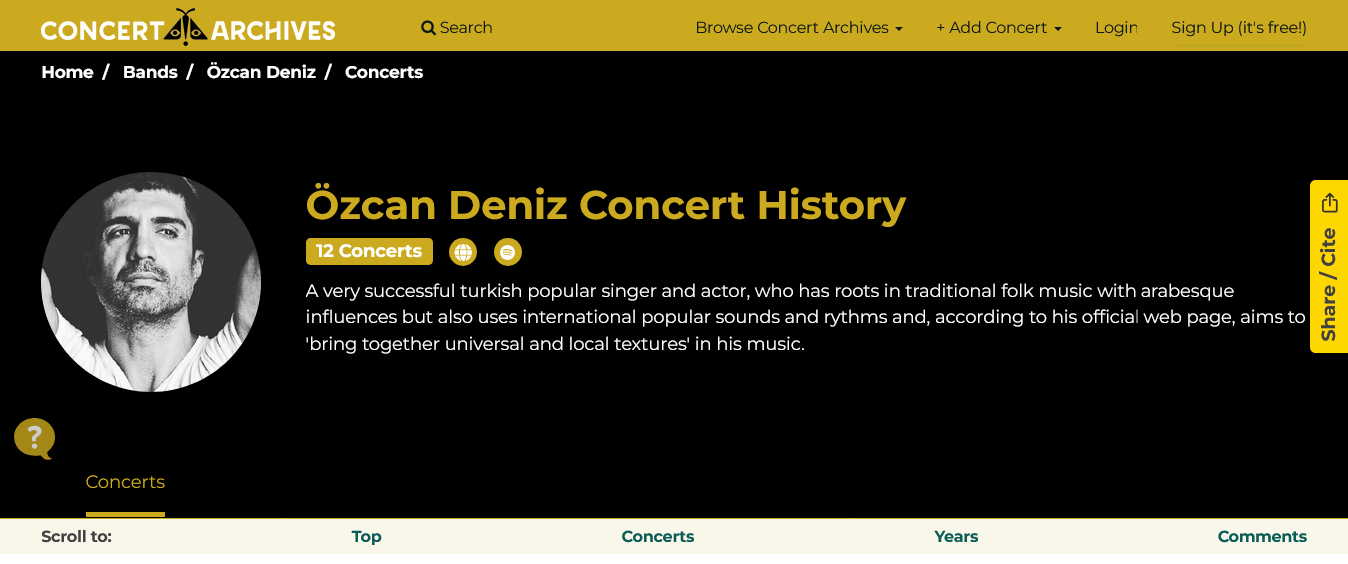 Özcan Deniz Tours & Concerts (Updated for 2026)